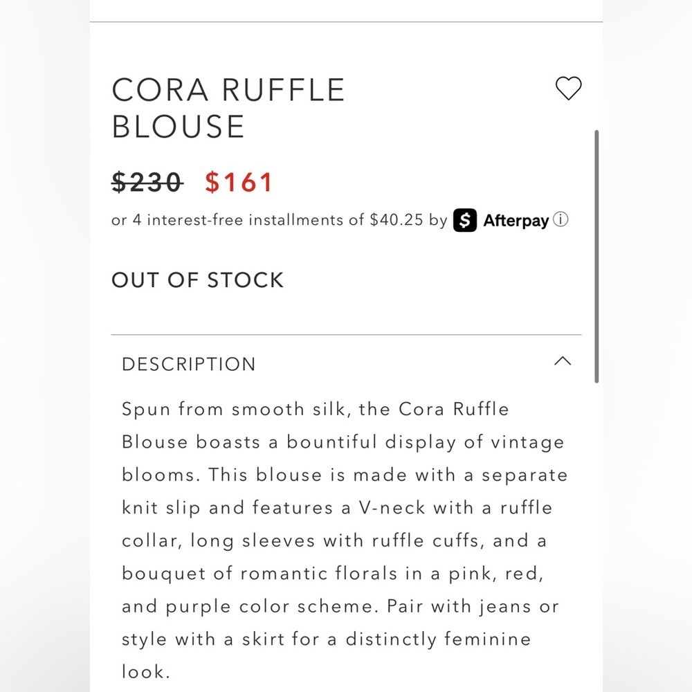 Johnny Was Silk Floral CORA RUFFLE BLOUSE - Picture 4 of 12